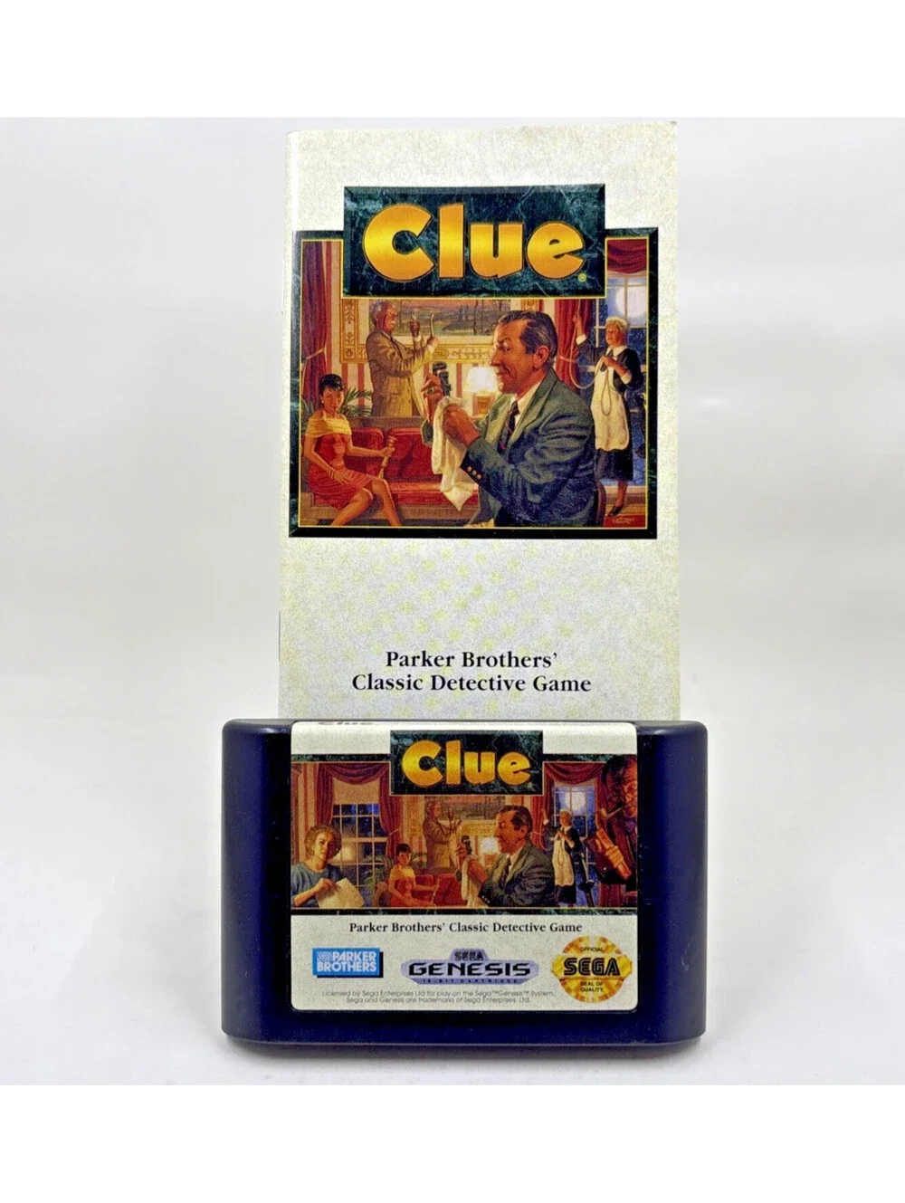 Clue (Sega Genesis, 1992) Cartridge and Manual Excellent Condition TESTED